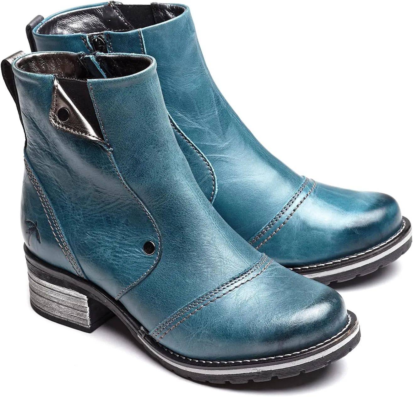 Dromedaris Kassia leather ankle boot - inside zip