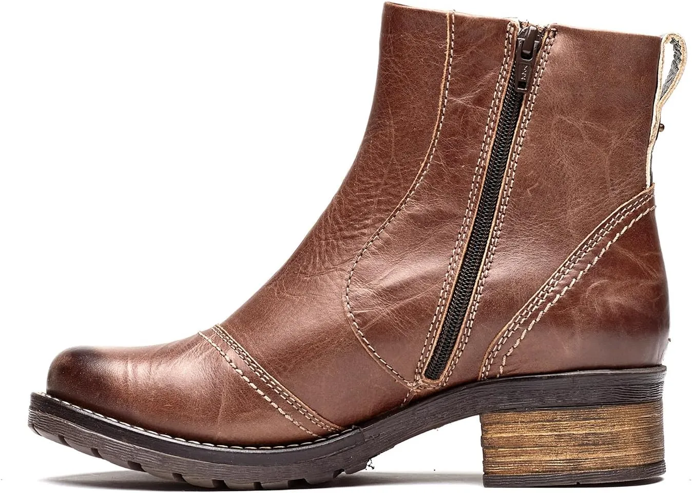 Dromedaris Kassia leather ankle boot - inside zip