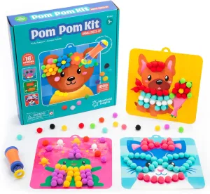 Educational Insights Pom Pom Kit - Arts and Crafts for Kids, Mess Free Crafting Supplies & Projects, Preschool Creativity, DIY Sensory Activity for Toddlers, Fun Gift for Girls and Boys Ages 5 