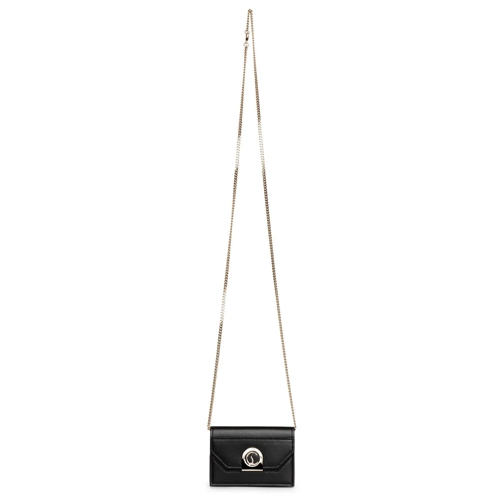 Elisa chain cardholder black and gold
