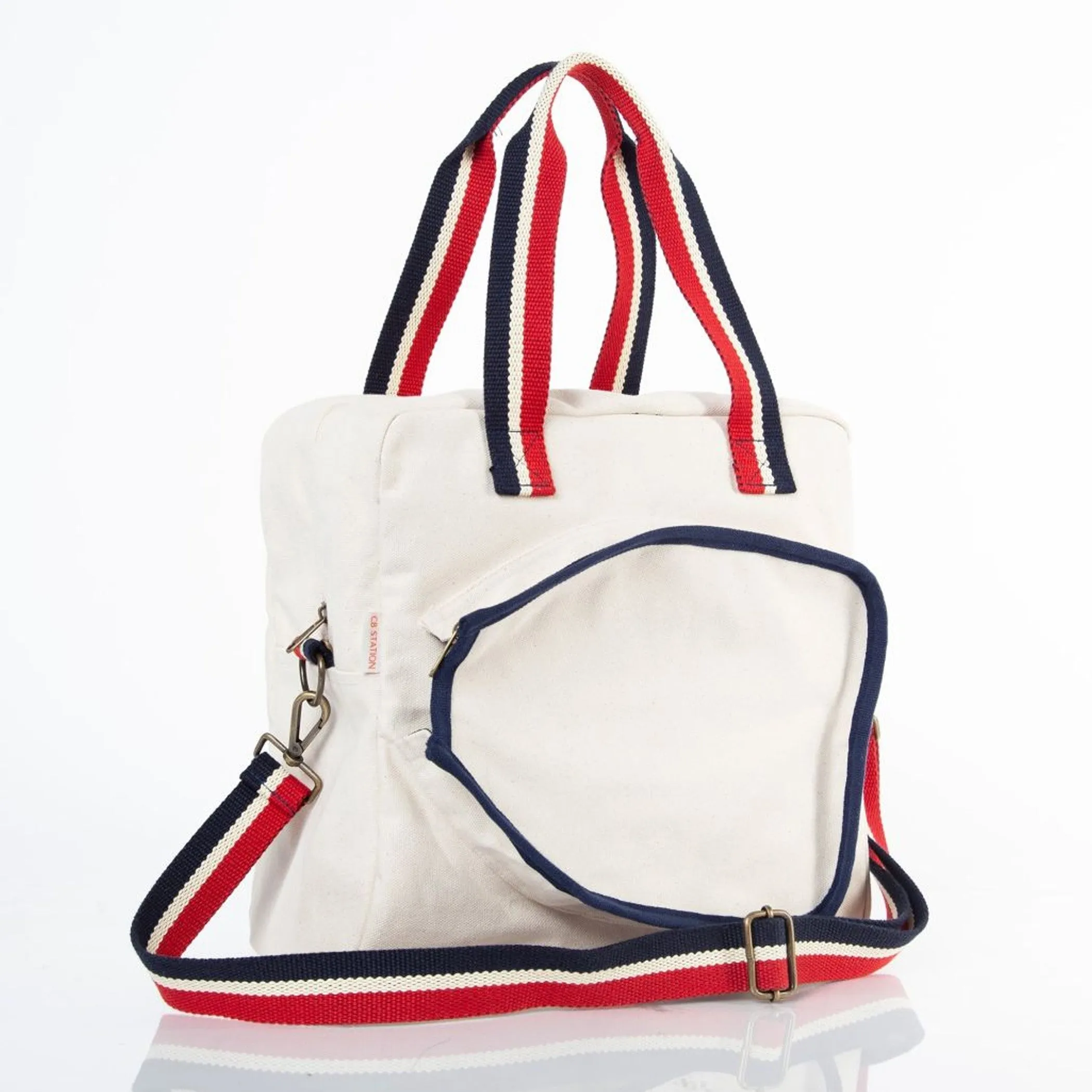 Embroidered Pickleball Canvas Bag with No Kitchen Design and Personalization