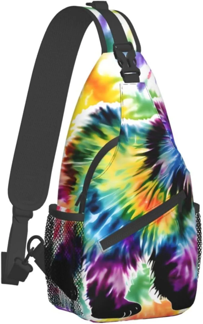 England Symbols Print Crossbody Sling Backpack For Women Men,Sling Bag Travel Hiking Chest Bag Daypack