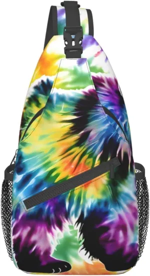 England Symbols Print Crossbody Sling Backpack For Women Men,Sling Bag Travel Hiking Chest Bag Daypack