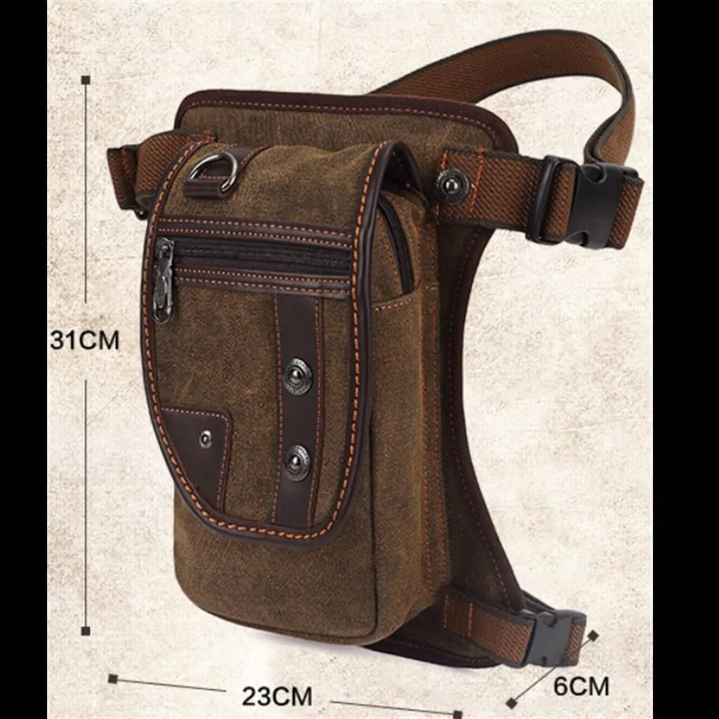 European and American canvas outdoor crossbody bag
