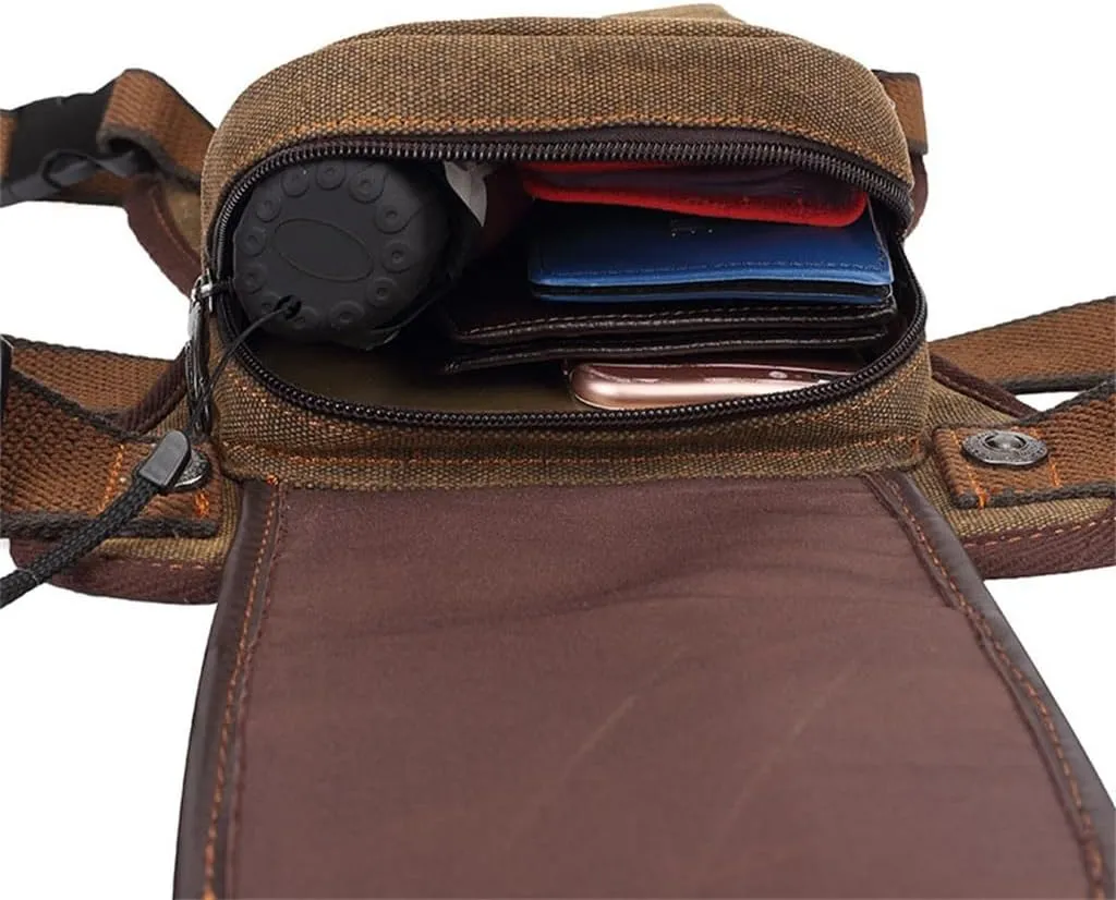 European and American canvas outdoor crossbody bag
