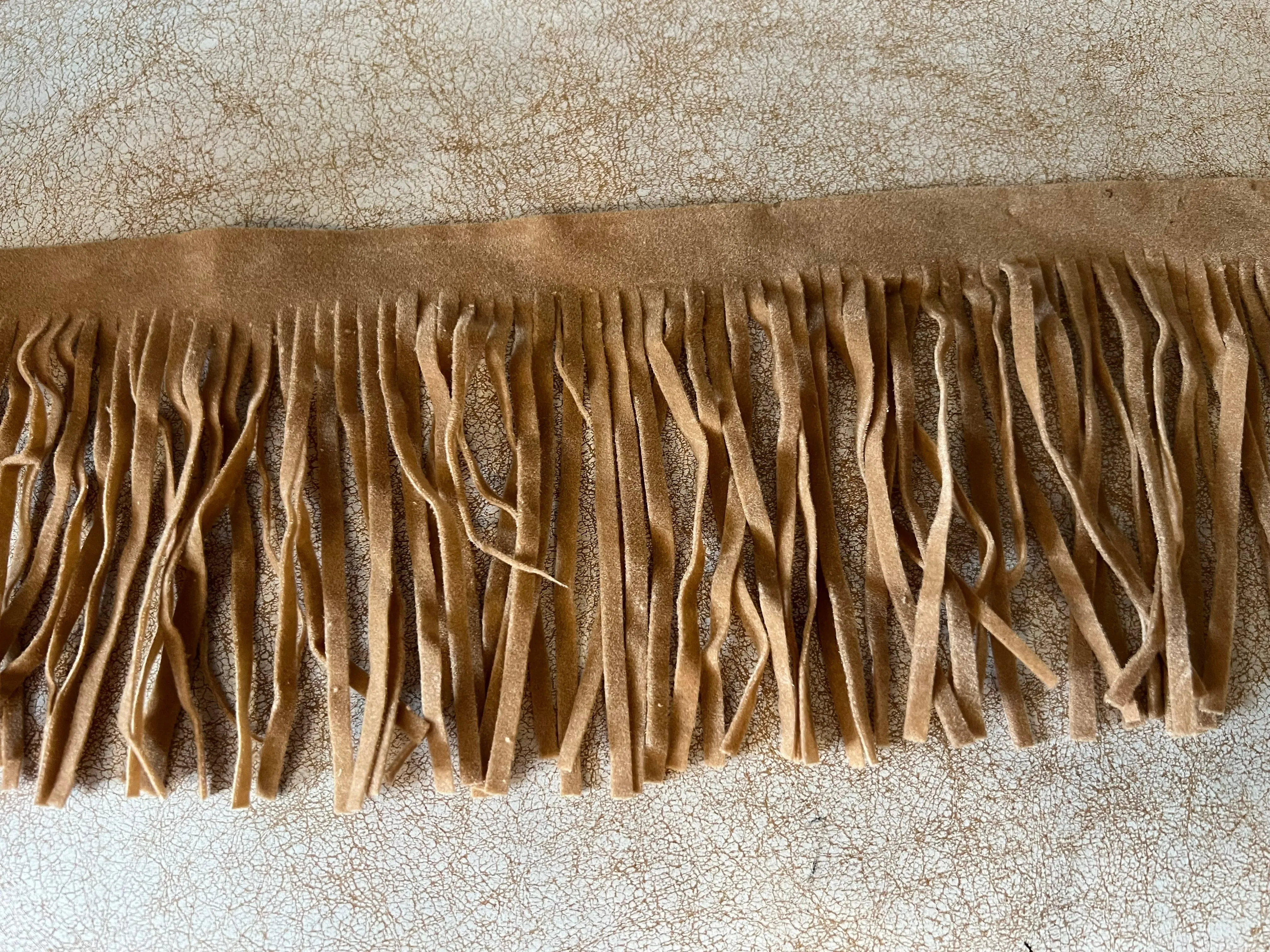 Faux Suede Fringe Trim