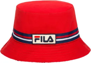 Fila Unisex Cotton Twill Reversible Bucket Hat (Red)
