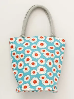 Floral Print Bucket Tote Bag