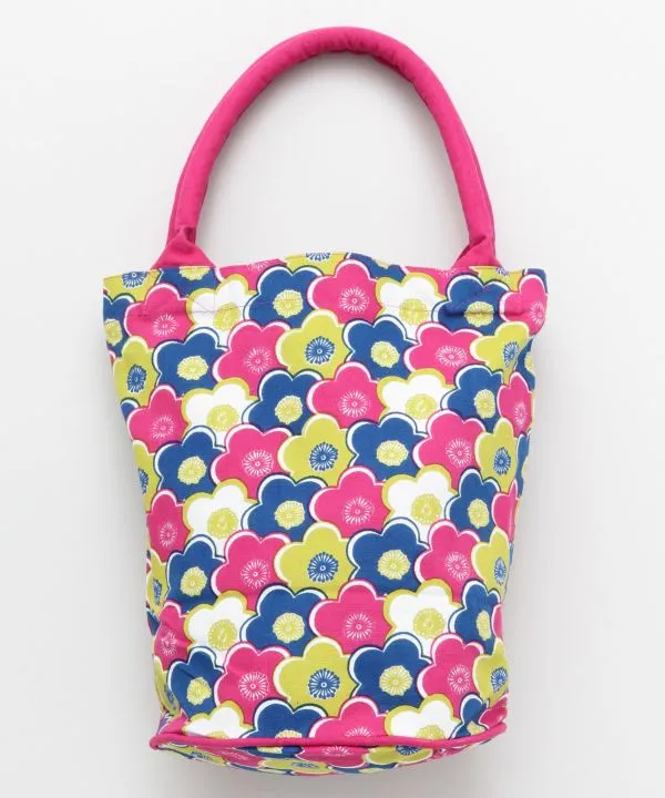 Floral Print Bucket Tote Bag