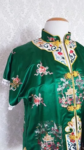 Floral Rainbow Mandarin Blouse