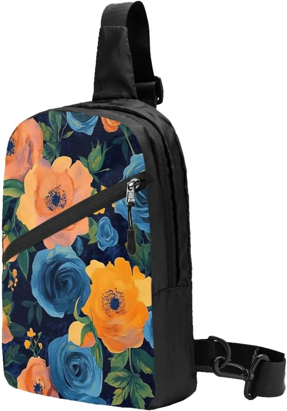 Flower Print Crossbody Bags For Women, Sling Bag For Men, Hiking Backpack Lightweight For Casual Outdoor Travel