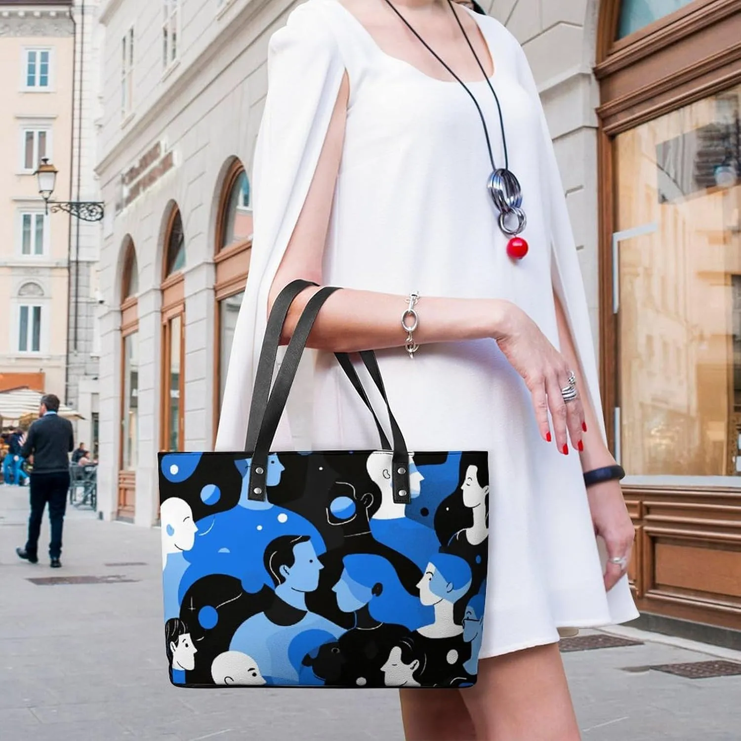 Flowers Women Soft Leather Handbags Tote Purses Shoulder Bucket Bags
