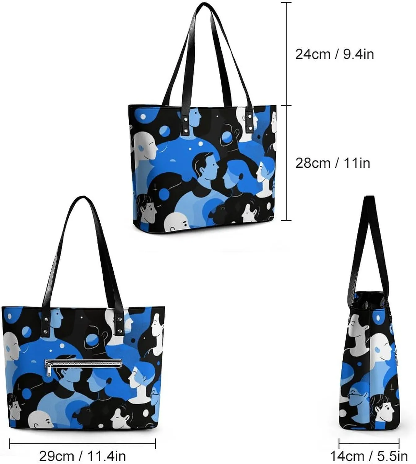 Flowers Women Soft Leather Handbags Tote Purses Shoulder Bucket Bags
