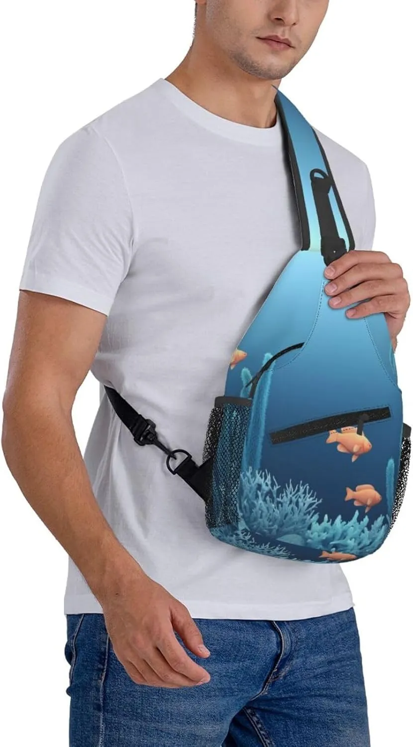 Flying alien bird Men's And Women's Small Crossbody Bags Chest Bags Daily Bags Are Suitable For Outdoor Hiking Trips