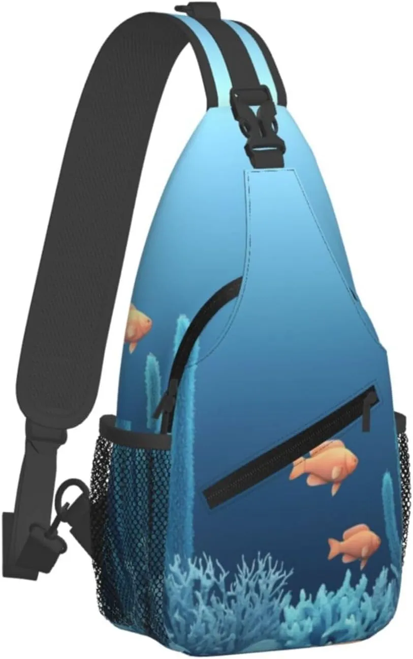 Flying alien bird Men's And Women's Small Crossbody Bags Chest Bags Daily Bags Are Suitable For Outdoor Hiking Trips