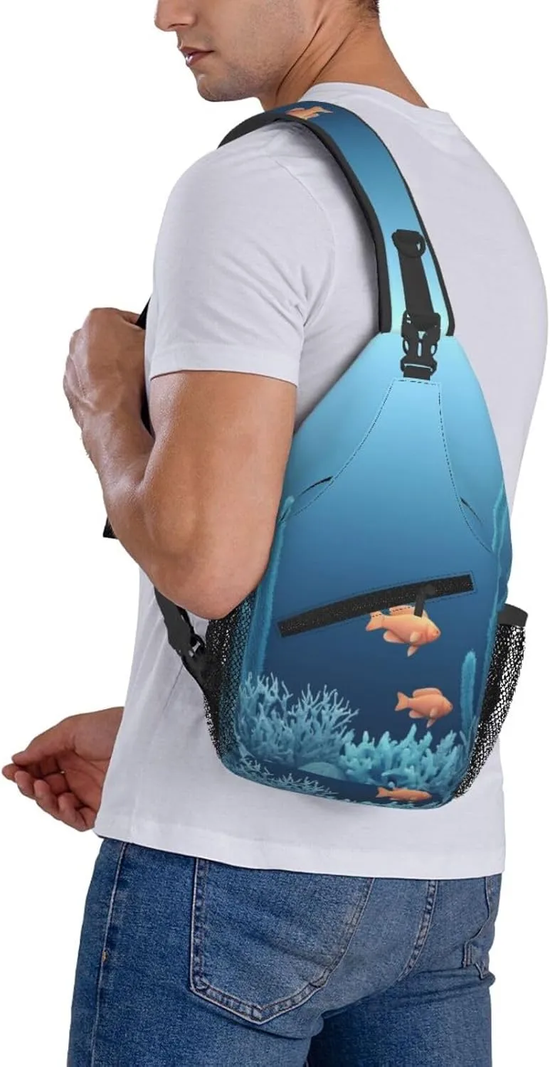 Flying alien bird Men's And Women's Small Crossbody Bags Chest Bags Daily Bags Are Suitable For Outdoor Hiking Trips