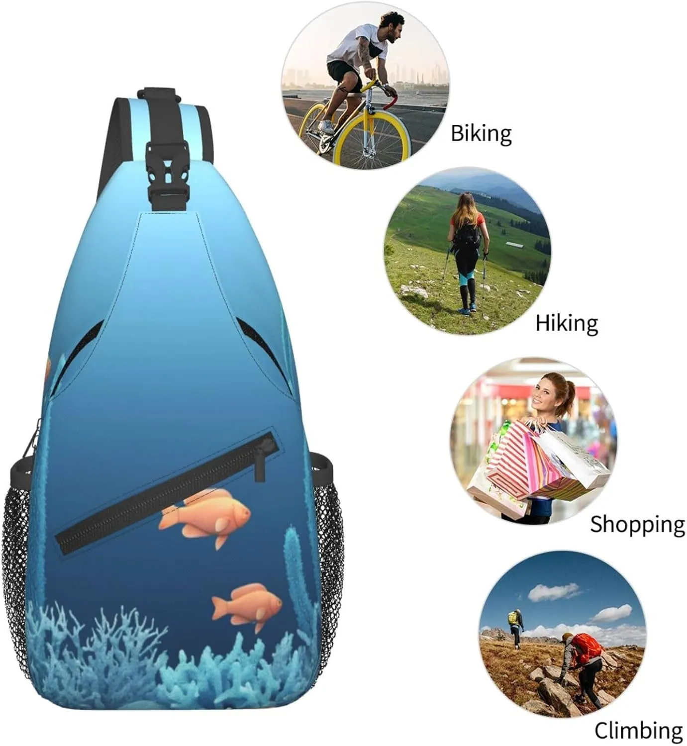 Flying alien bird Men's And Women's Small Crossbody Bags Chest Bags Daily Bags Are Suitable For Outdoor Hiking Trips