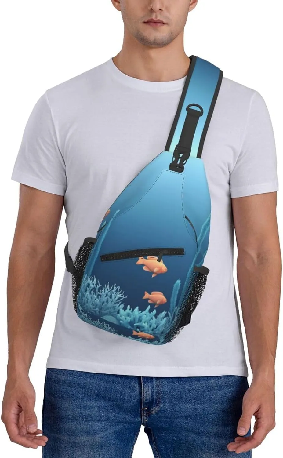 Flying alien bird Men's And Women's Small Crossbody Bags Chest Bags Daily Bags Are Suitable For Outdoor Hiking Trips