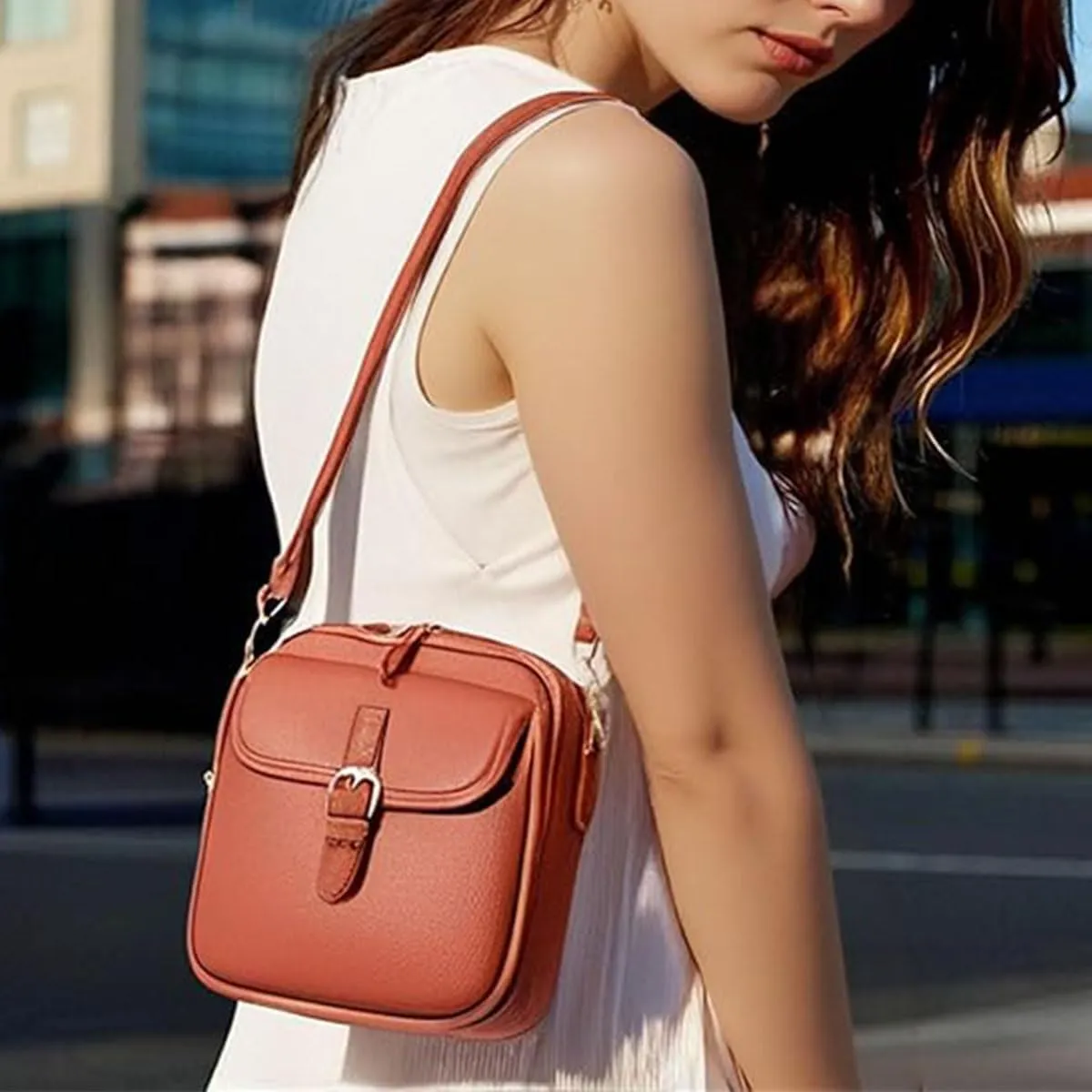 Forcipower Crossbody Leather Bag, Collaboraten1 Crossbody Leather Bag, Urvashi Crossbodys Leathers Bags