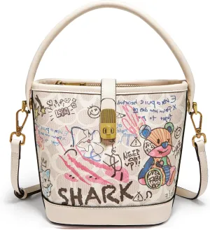 FOXLOVER Small Bucket Bag For Women Fashion Simplicity Crossbody Handbag Designer Shoulder Purse