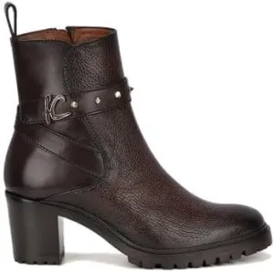 FRANCO CUADRA Women's Bootie in Genuine Deer Leather Brown