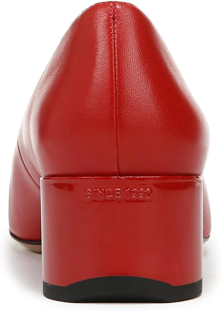 Franco Sarto Women's Natalia Square Toe Block Heel Pump with Bow