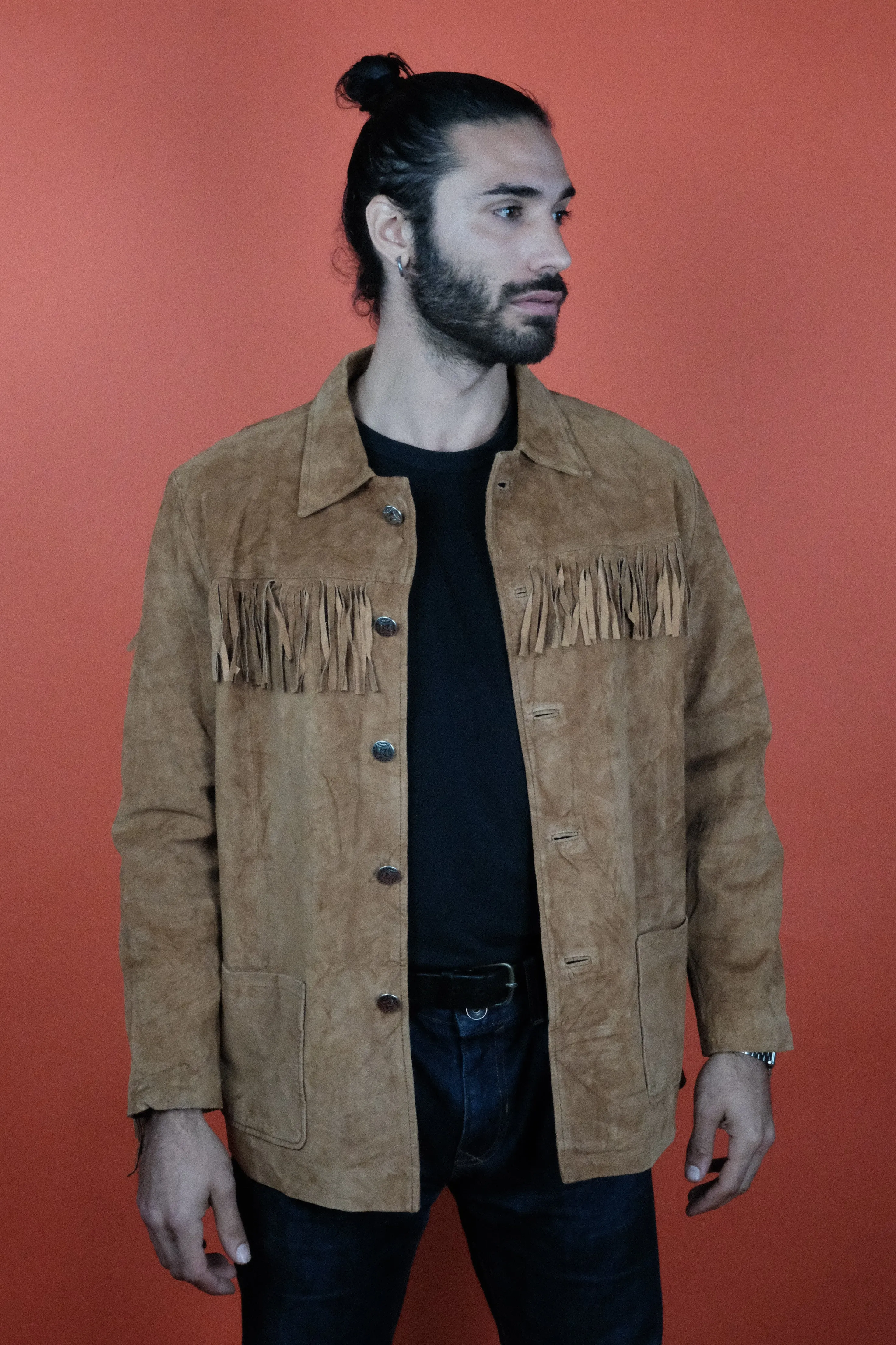 Fringe Suede Leather Jacket 'M'