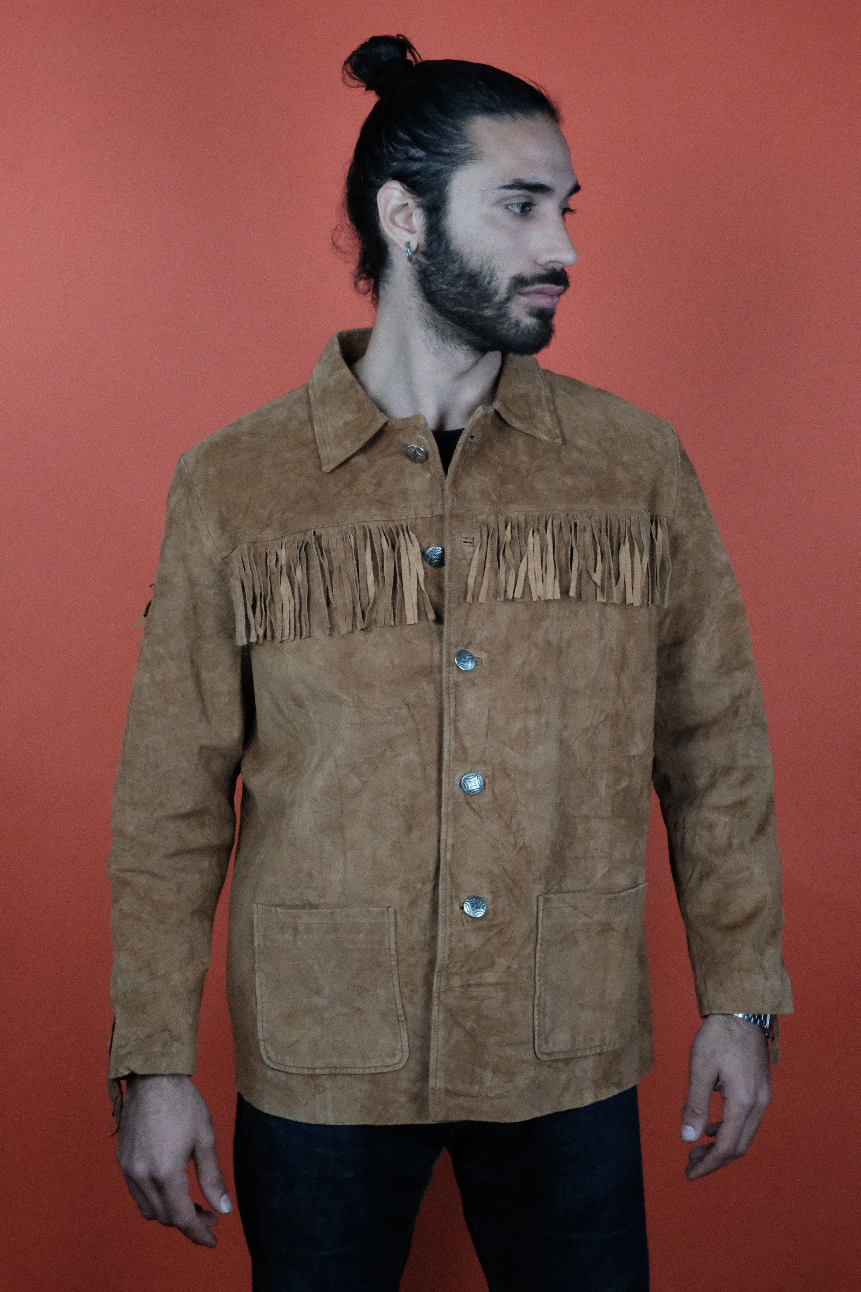 Fringe Suede Leather Jacket 'M'
