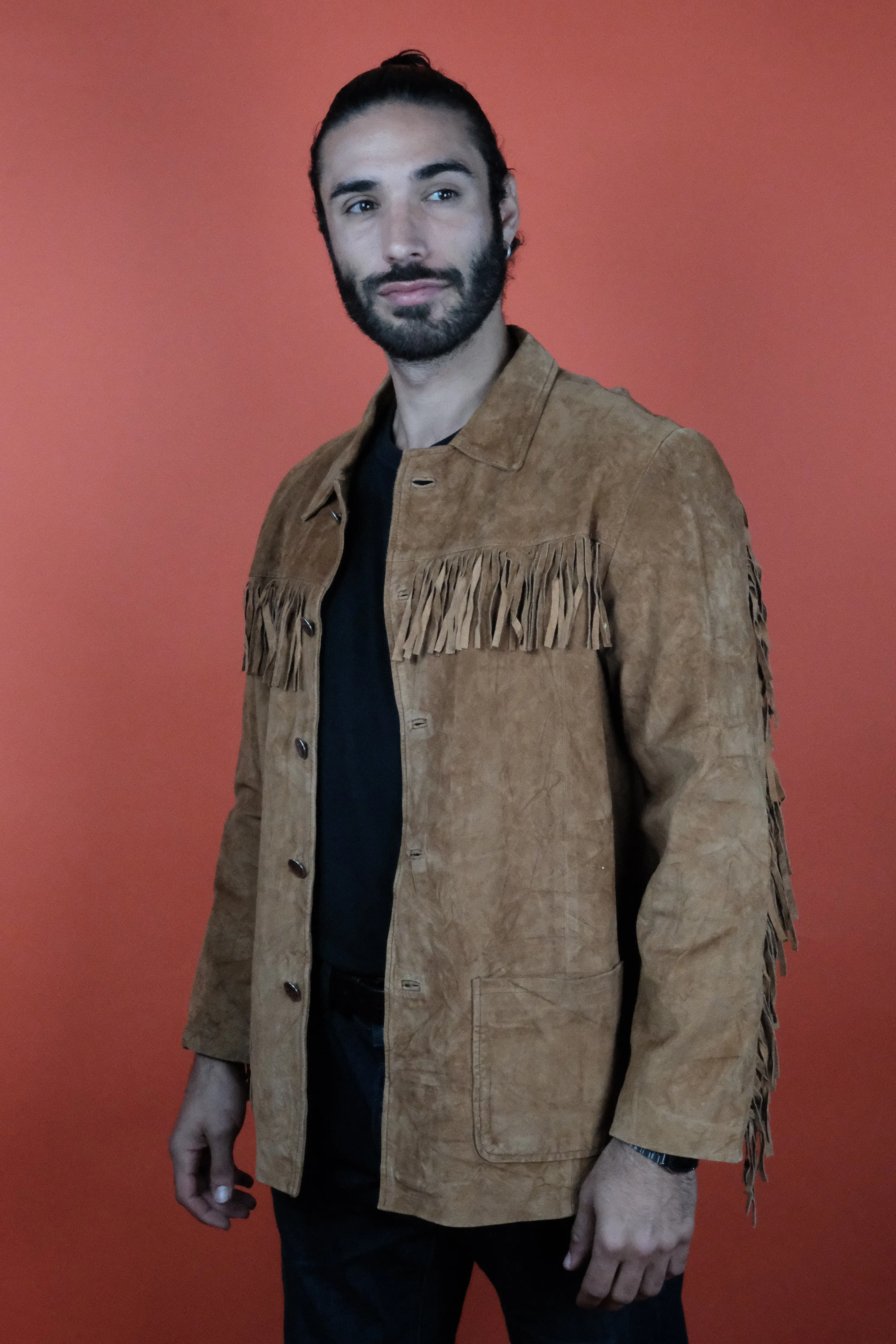 Fringe Suede Leather Jacket 'M'
