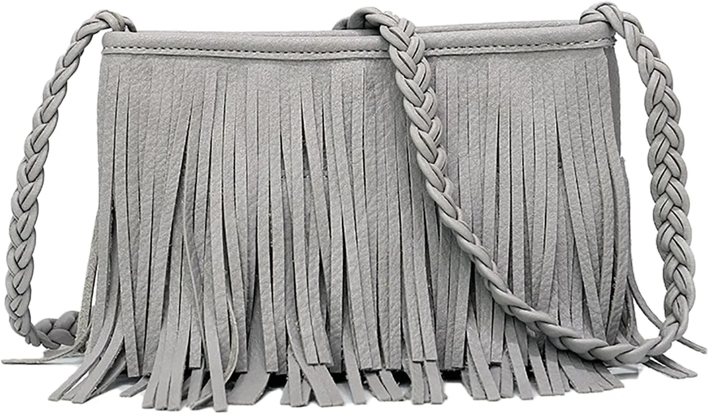 Fringe Tassel Handbag, PU Concise Fringe Tassel Shoulder Bag for Party for Women
