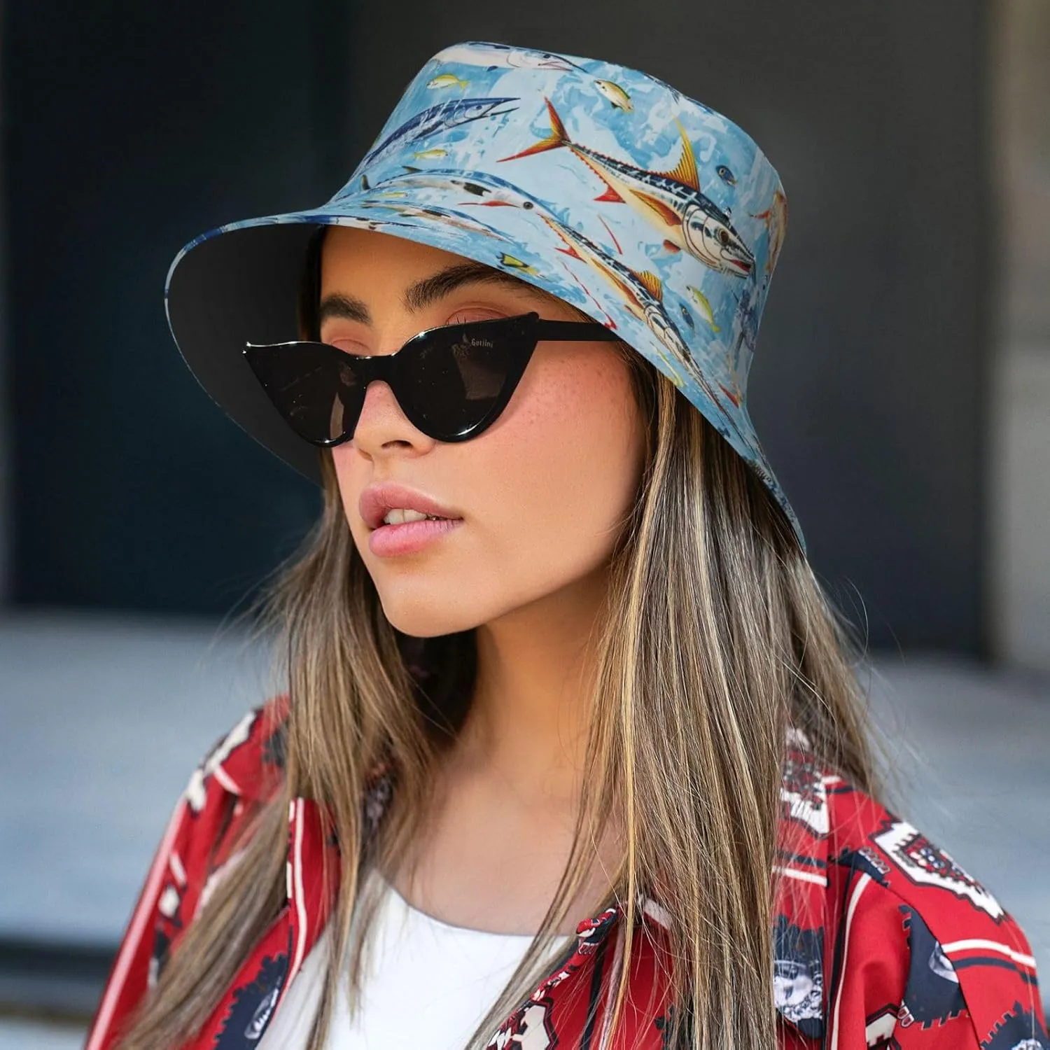 Funny Bucket Hat for Men Women Fashion Unisex Fishing Hat Fisherman Sun Caps Headwear for Outdoor Summer Travel Hiking Beach