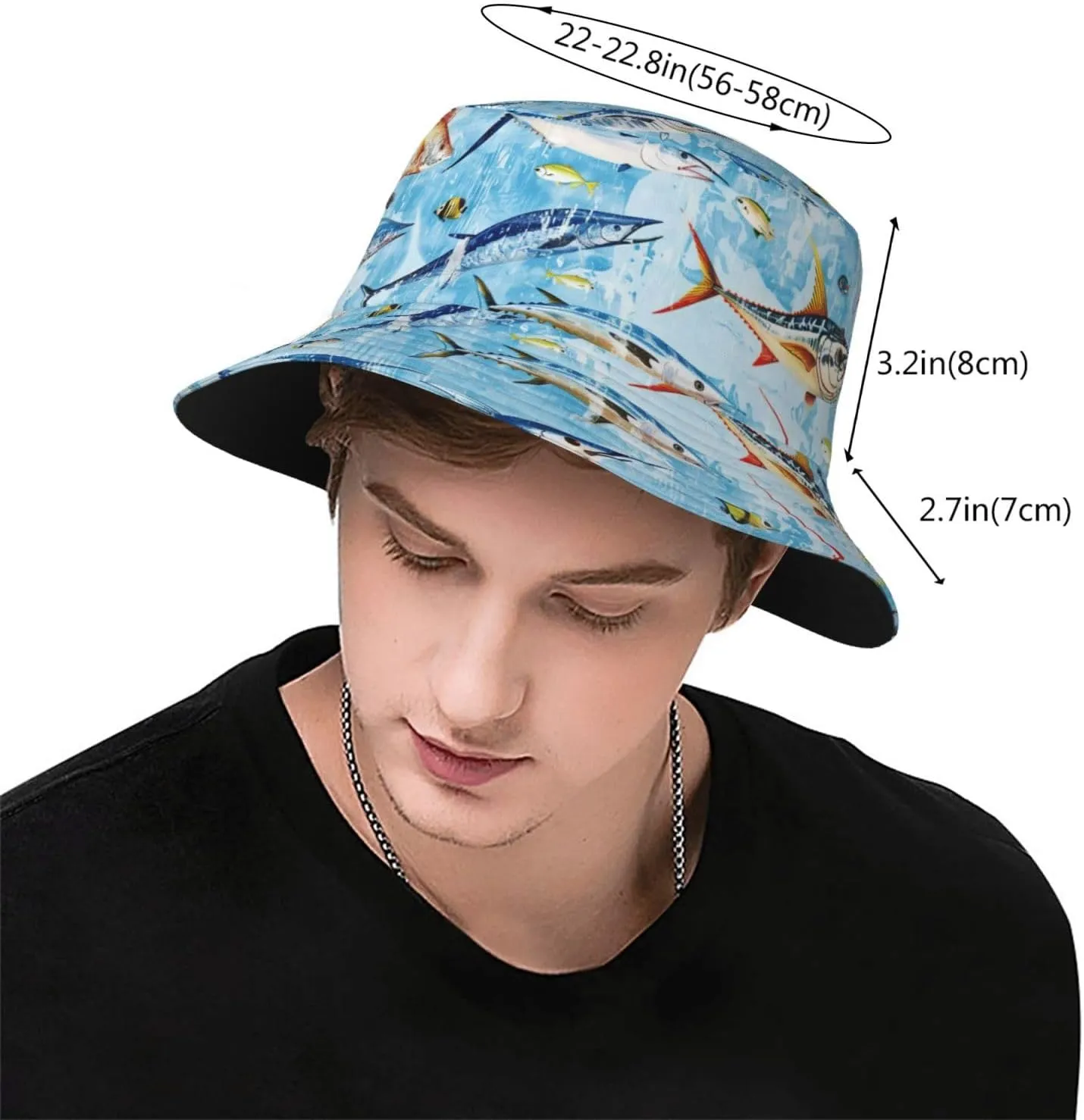 Funny Bucket Hat for Men Women Fashion Unisex Fishing Hat Fisherman Sun Caps Headwear for Outdoor Summer Travel Hiking Beach