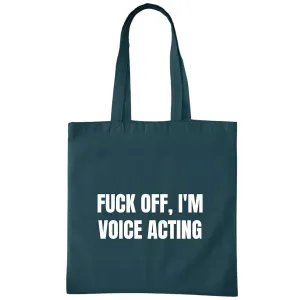 Funny Gift for Voice Actor Lovers Voce Artist Gift Voice Acting Humor Saying Tote Bag Navy Black Multicolor Canvas Tote Bag