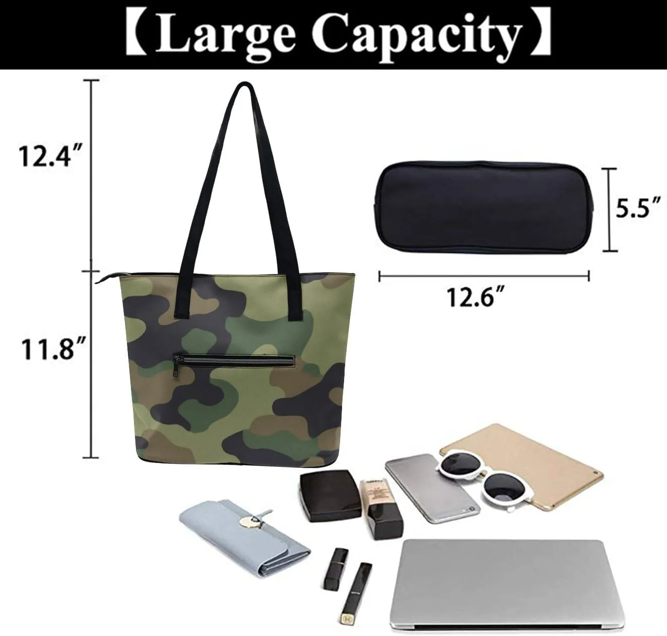 Funny Lightweight Tote Bag, Women's Large Capacity Handbag with Long Handle for Travel, Work, Shopping