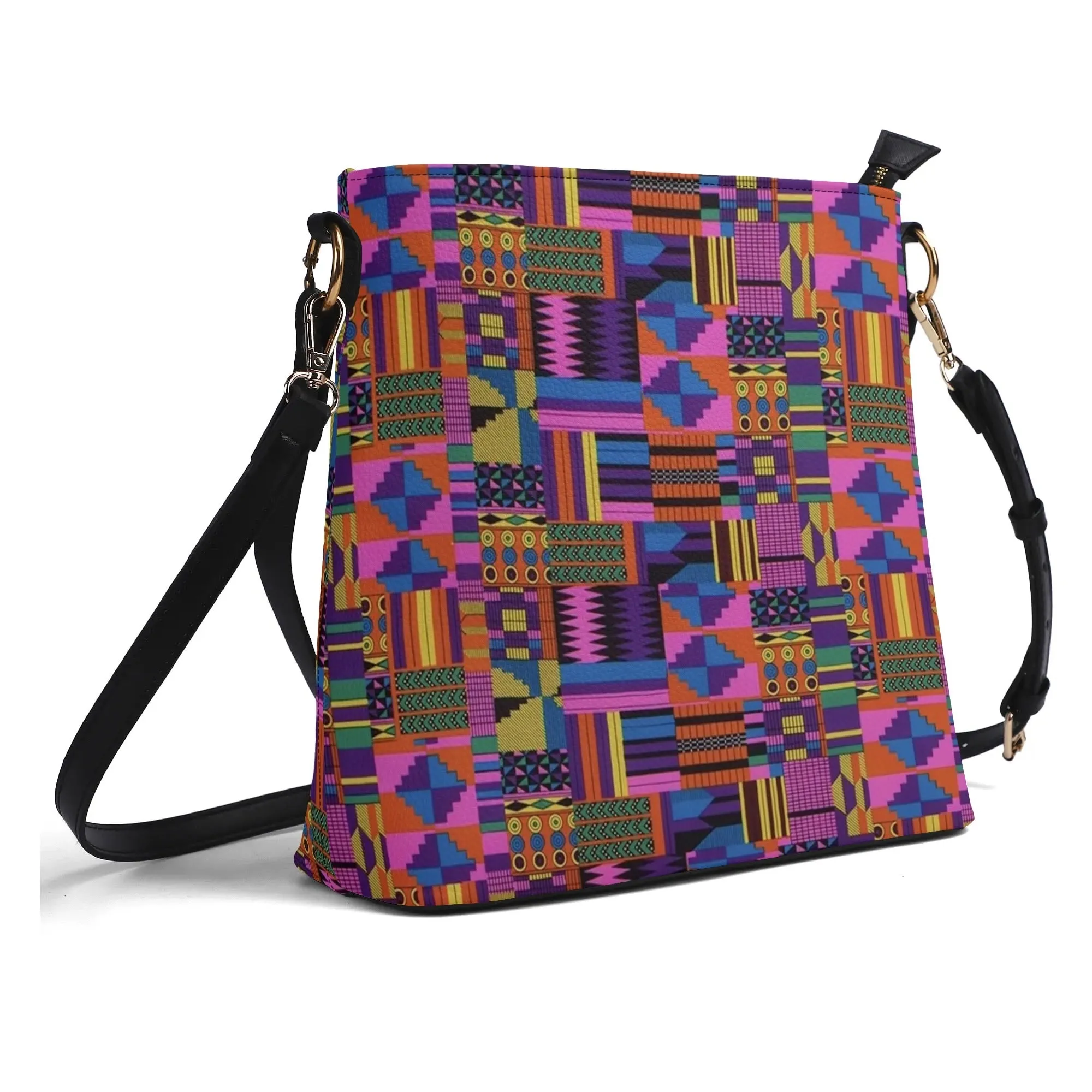 FZ Women's African Print PU Bucket Bag