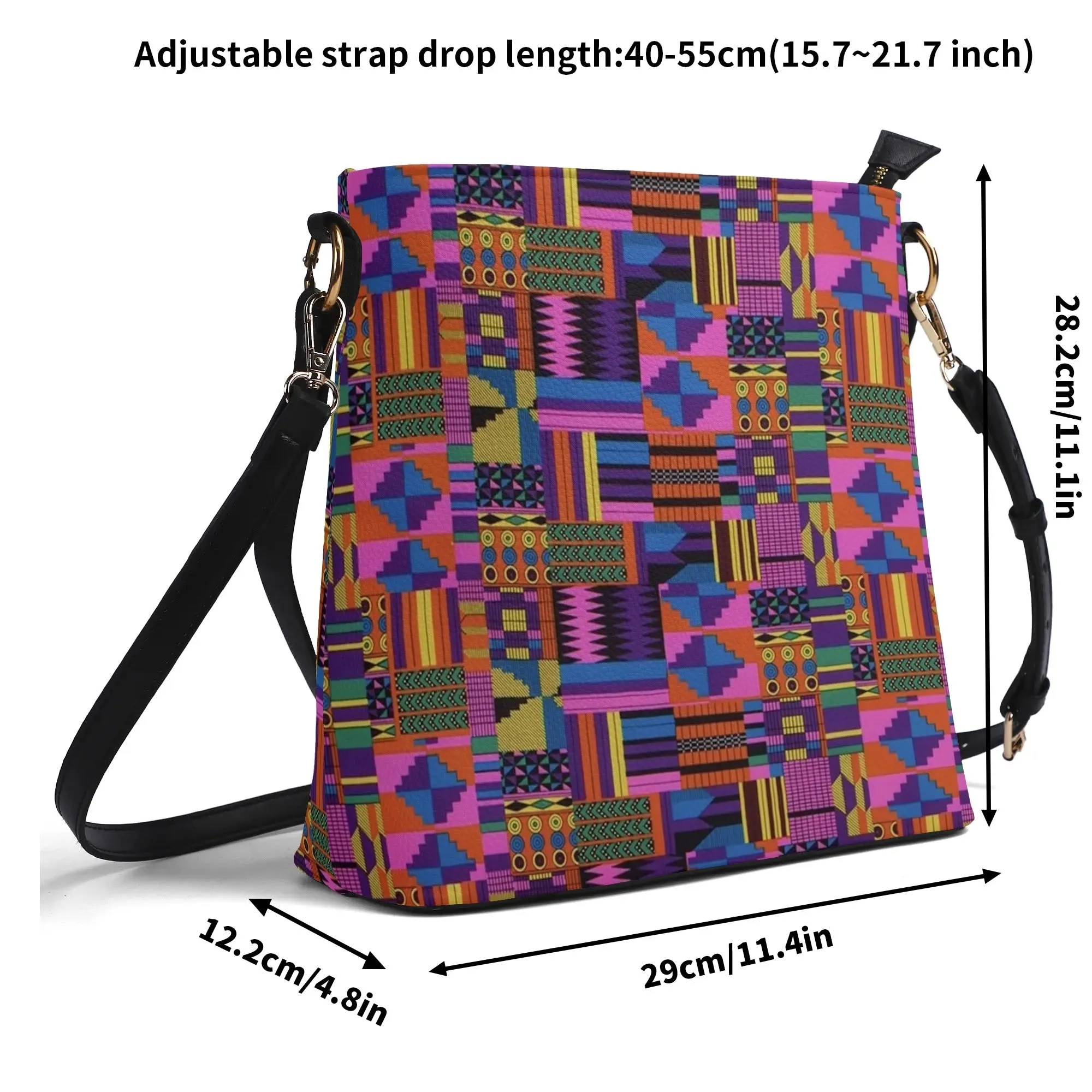 FZ Women's African Print PU Bucket Bag