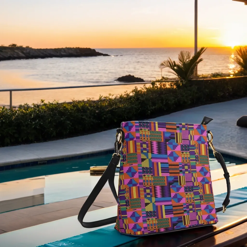 FZ Women's African Print PU Bucket Bag