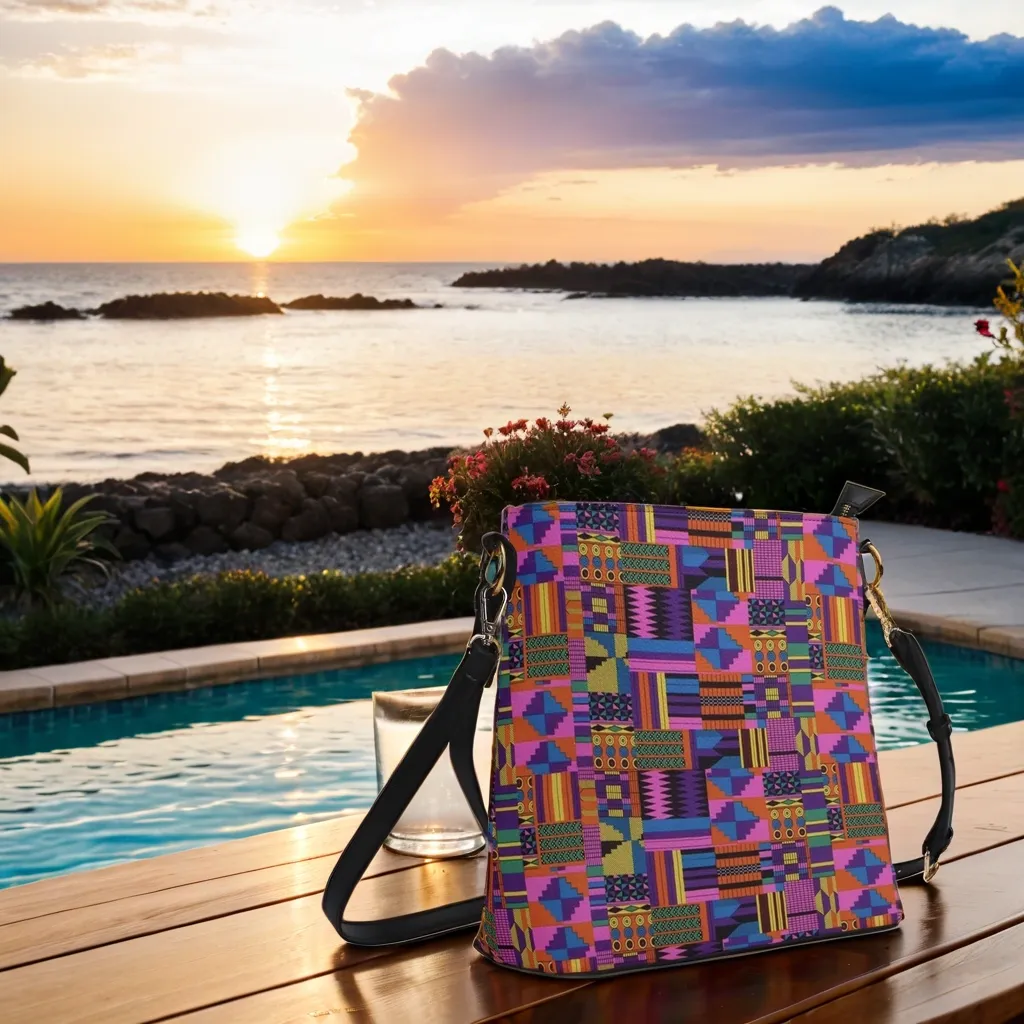 FZ Women's African Print PU Bucket Bag