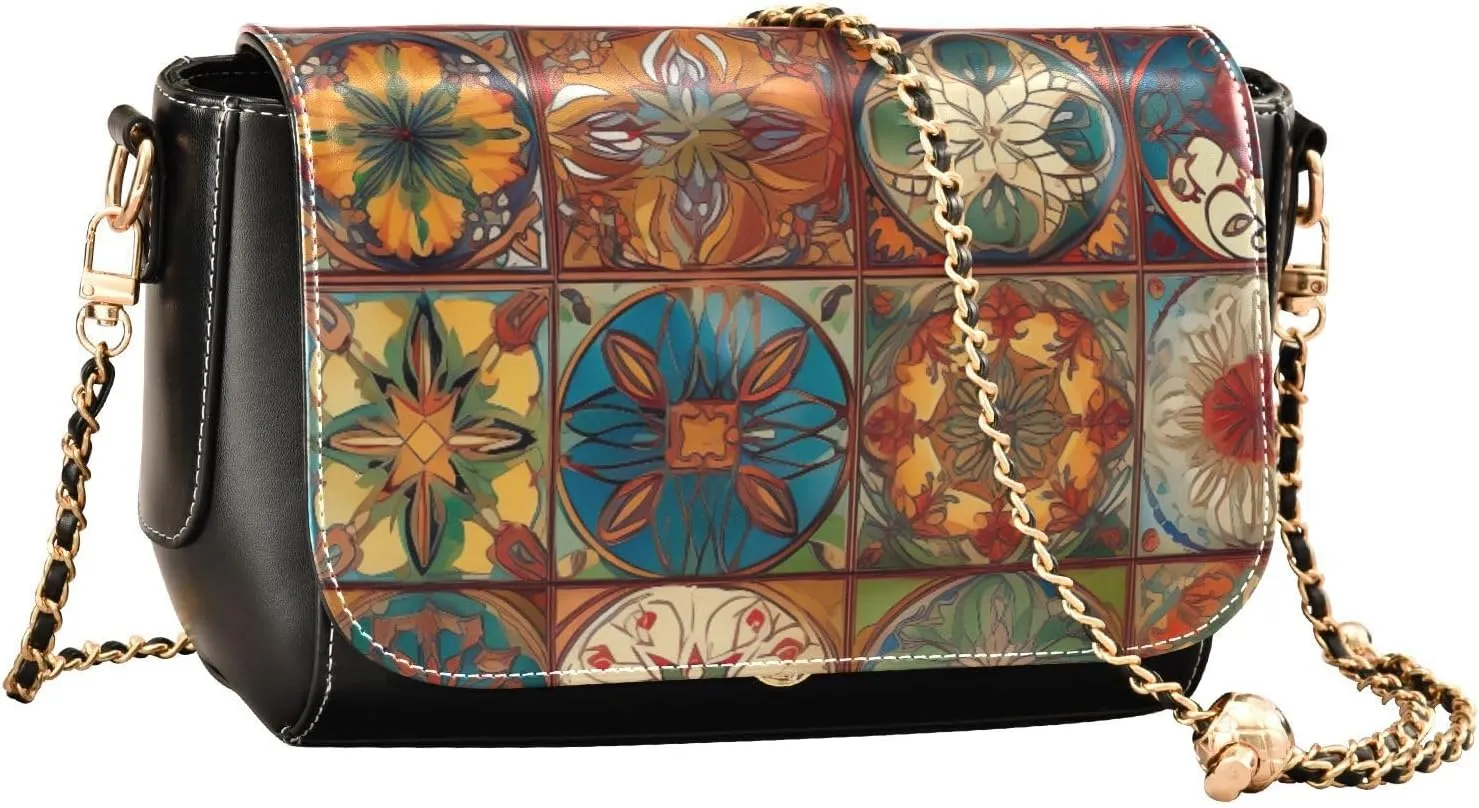 GAIGEO Bear Drink Milk Leather Crossbody Bags, Crossbody Purses for Women Leather, Leather Zipper Shoulder Bag