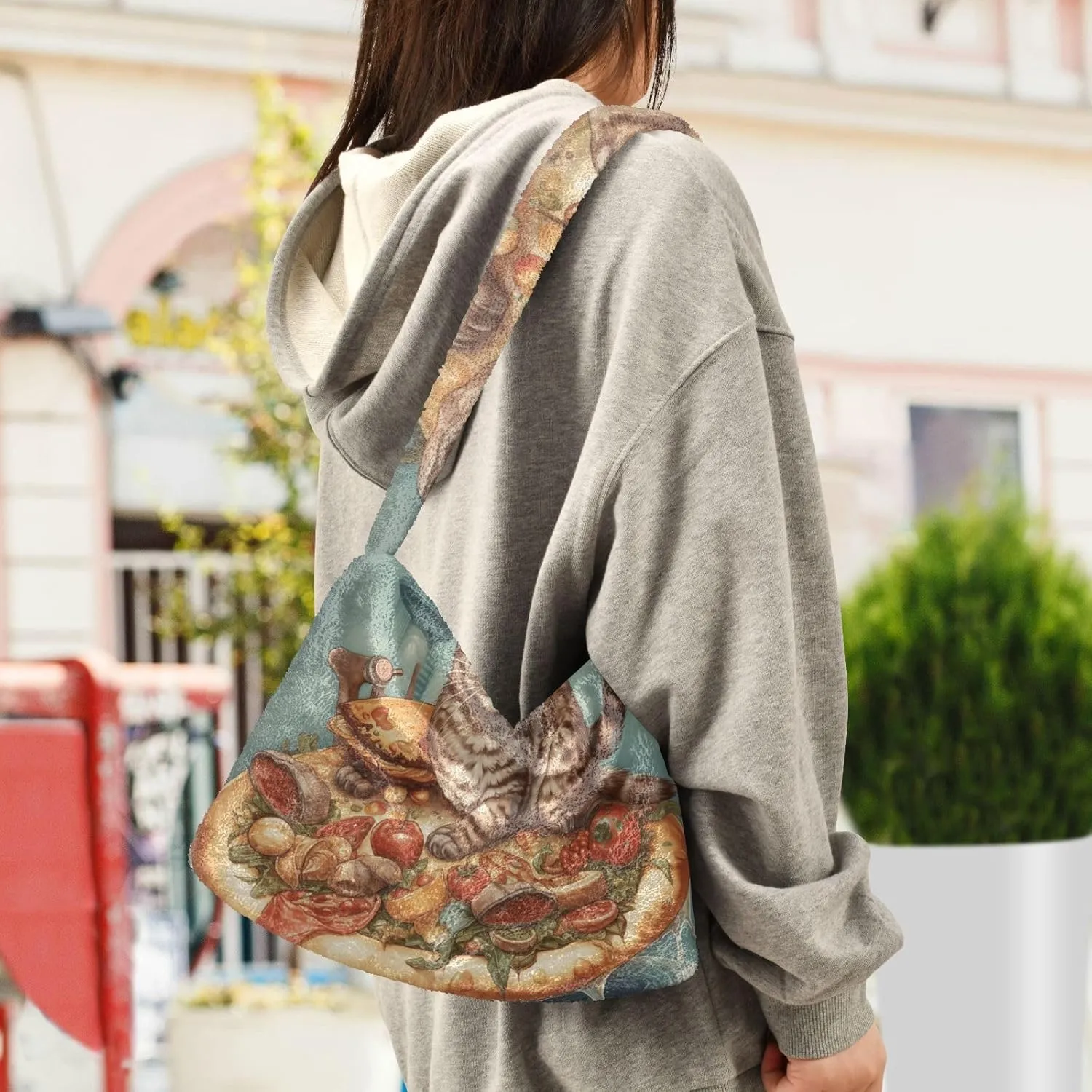 GAIGEO Cat Butterfly Ears in Backlight Forest Womens Shoulder Handbags, Handbags Shoulder Bags Women, Womens Outdoor Bag