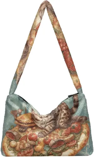 GAIGEO Cat Butterfly Ears in Backlight Forest Womens Shoulder Handbags, Handbags Shoulder Bags Women, Womens Outdoor Bag