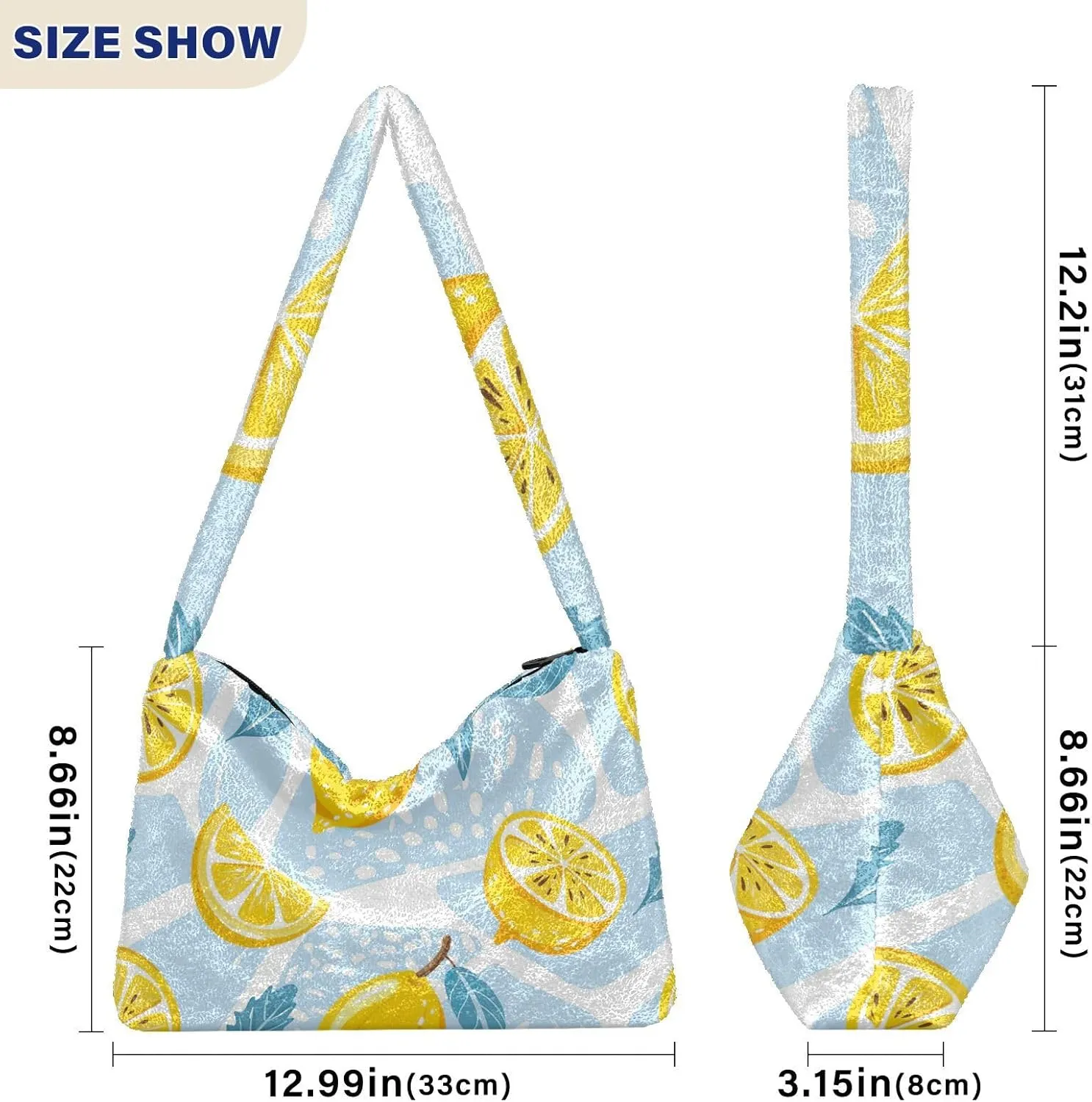 GAIGEO Contemporary Lemon Slice Mint Woman Shoulder Bag, Bags for Women Handbag, Autumn Handbags