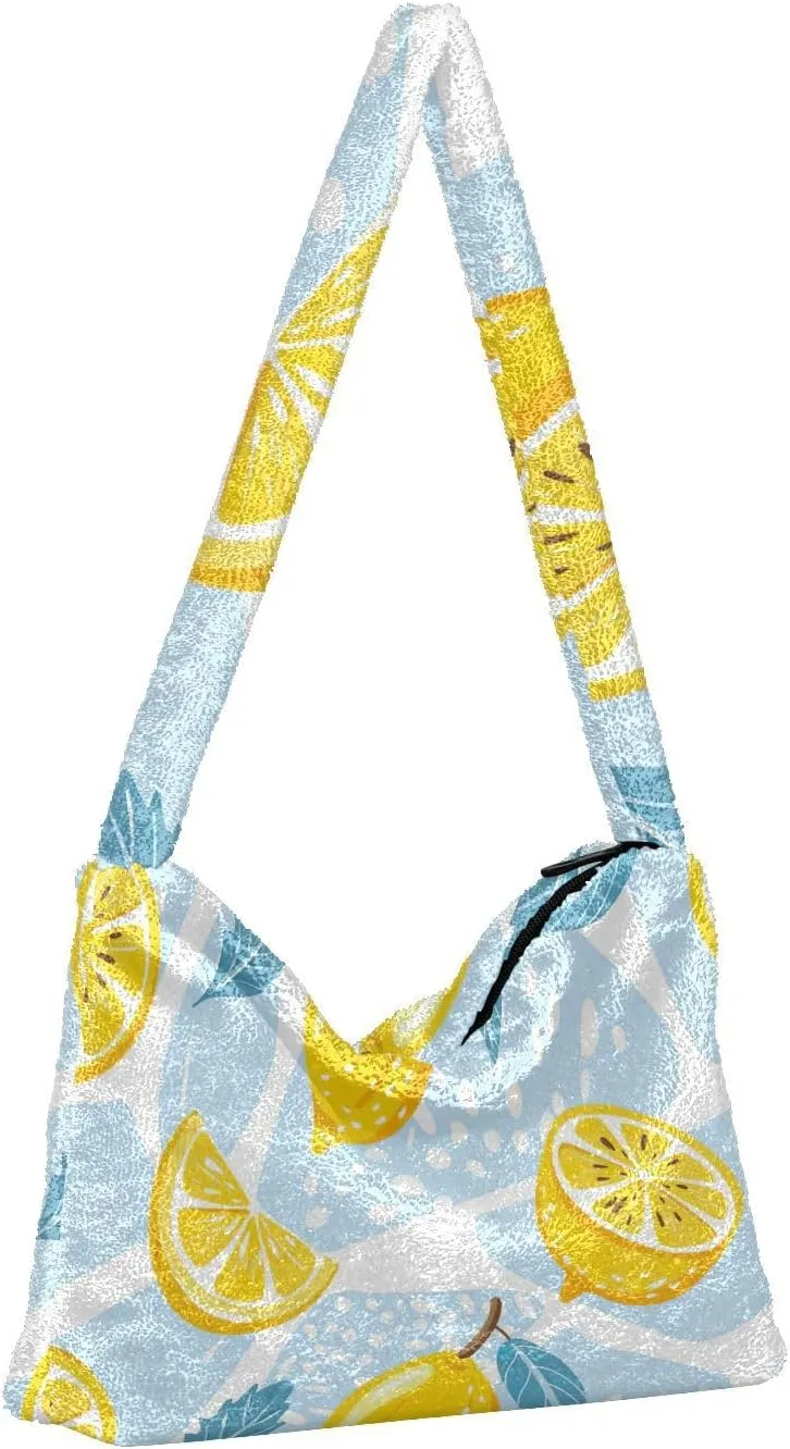 GAIGEO Contemporary Lemon Slice Mint Woman Shoulder Bag, Bags for Women Handbag, Autumn Handbags