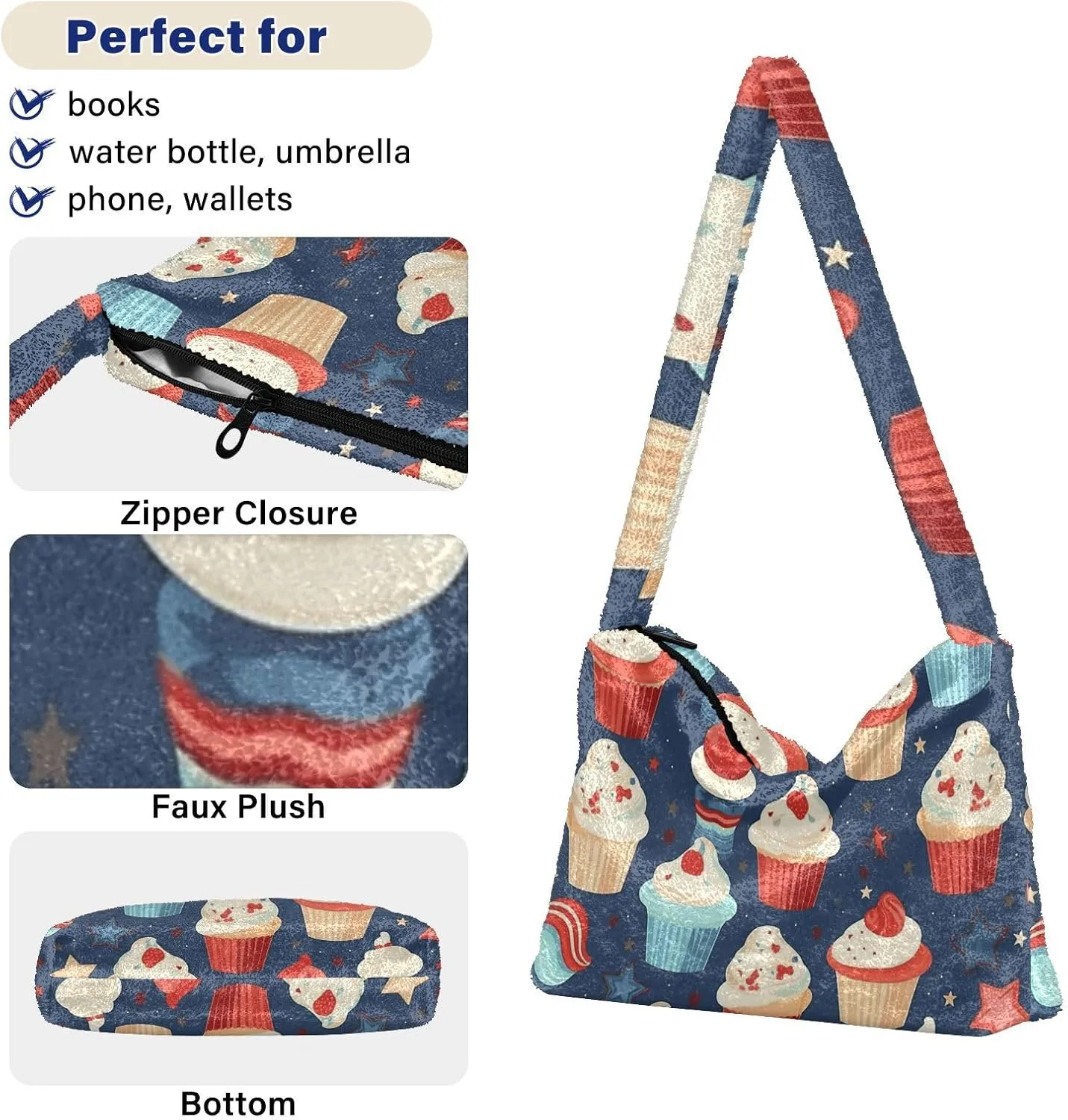 GAIGEO Kawaii Mermaid Rainbow Women's Shoulder Bag, Woman Handbags, Autumn Handbags