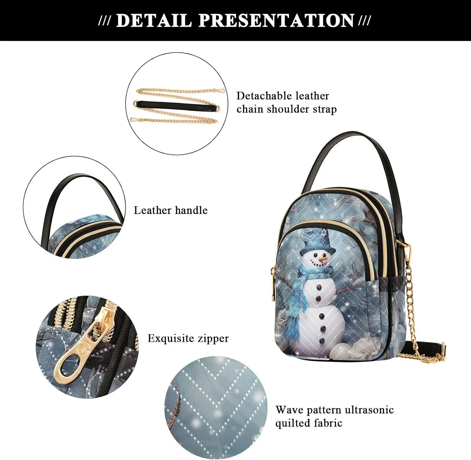 GAIGEO Multi Colors Donuts Shoulder Handbag, Crossbody with Removeable Strap, Modern Crossbody Bags for Women