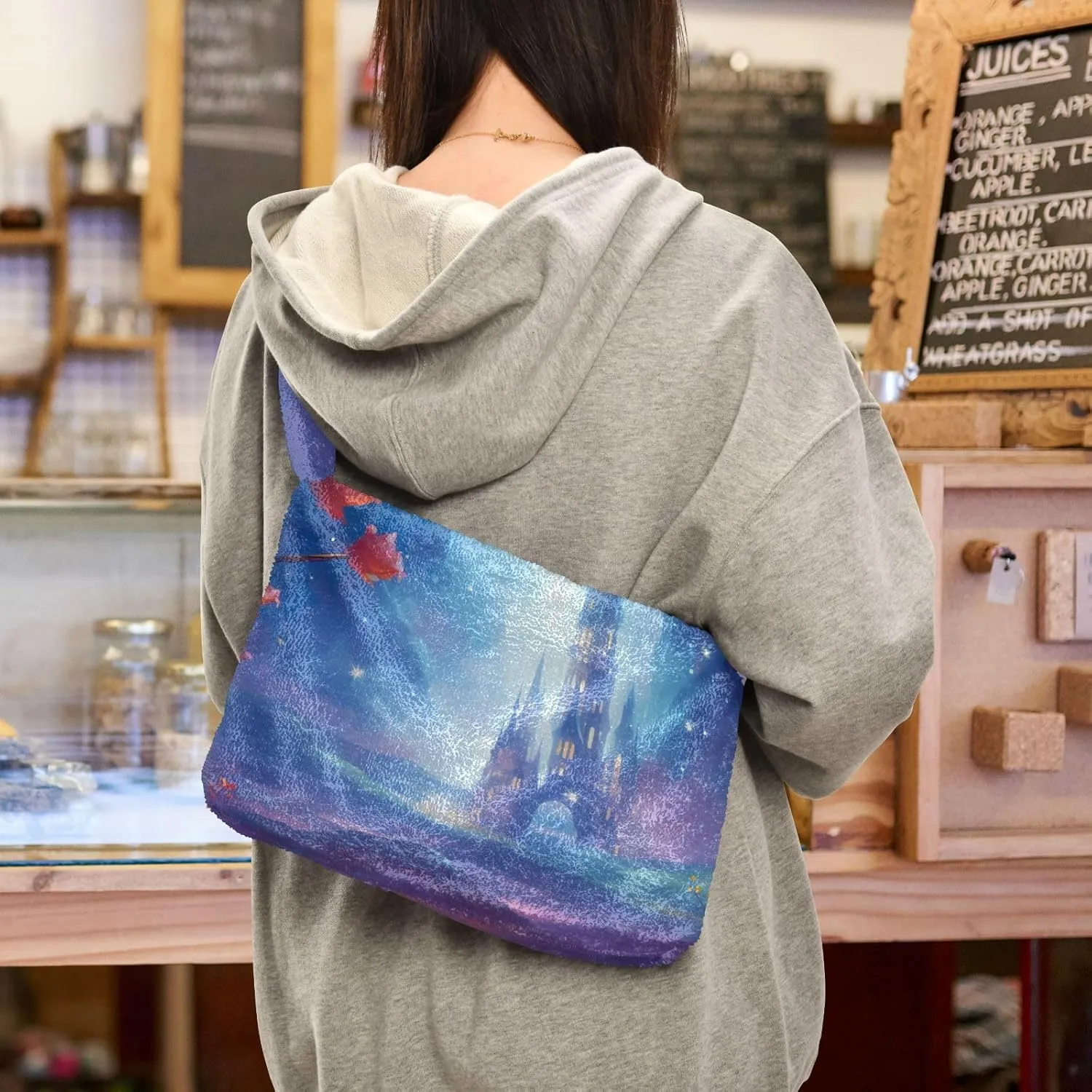 GAIGEO Summer Beach Starfish and Seashell Woman Shoulder Bag, Shoulder Bag with Zipper Closure, Handbags Shoulder Bags Women