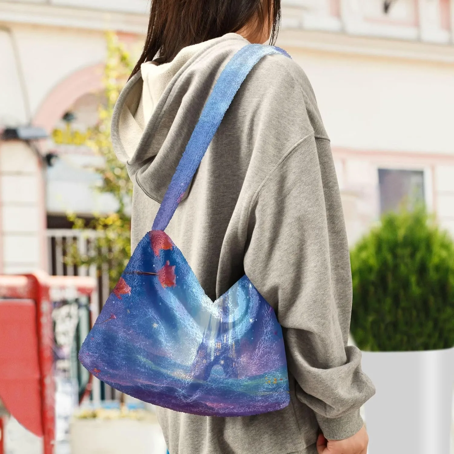 GAIGEO Summer Beach Starfish and Seashell Woman Shoulder Bag, Shoulder Bag with Zipper Closure, Handbags Shoulder Bags Women