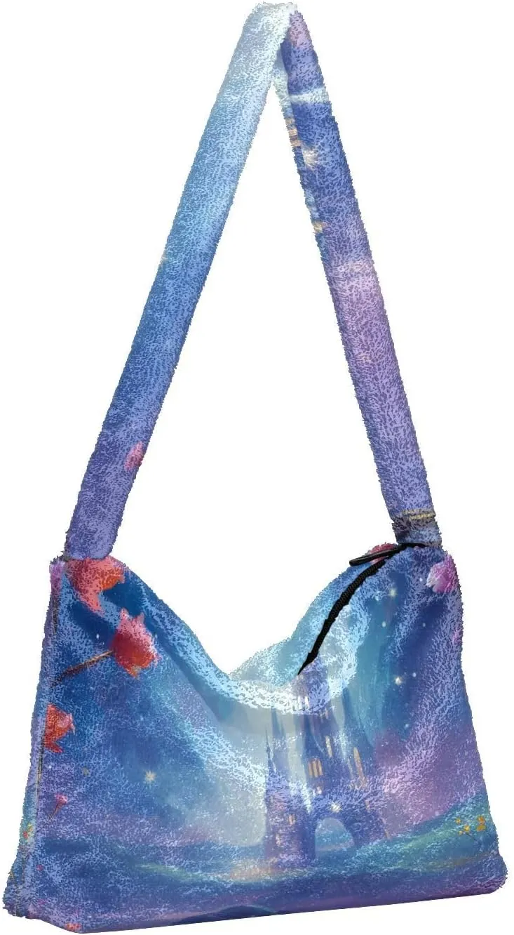 GAIGEO Summer Beach Starfish and Seashell Woman Shoulder Bag, Shoulder Bag with Zipper Closure, Handbags Shoulder Bags Women