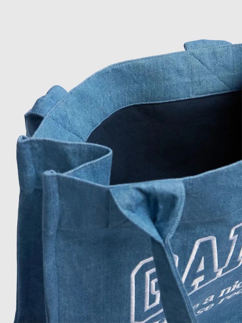 GANNI Denim Canvas Tote bag