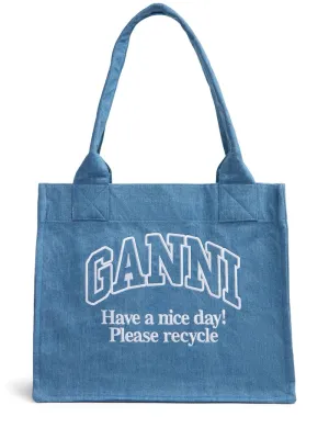 GANNI Denim Canvas Tote bag